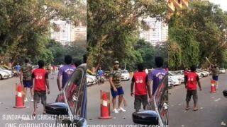 रोहित शर्मा मुूंबई की सड़कों पर खेल रहे हैं गली क्रिकेट, वीडियो हुआ वायरल